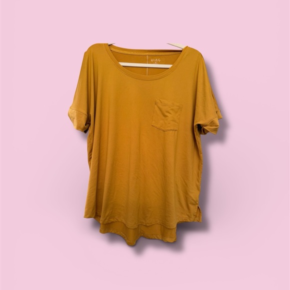 Wonderly Tops - Wonderly Mustard Short Sleeve Top